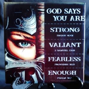 Hand Crafted Inspirational Warrior Plaque